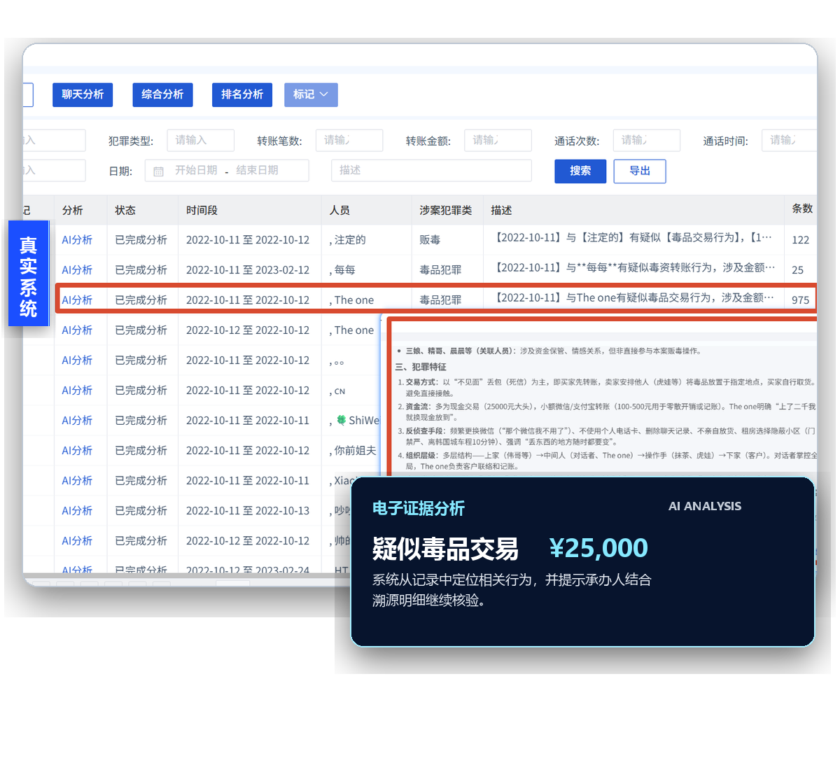 AI辅助办案真实系统演示
